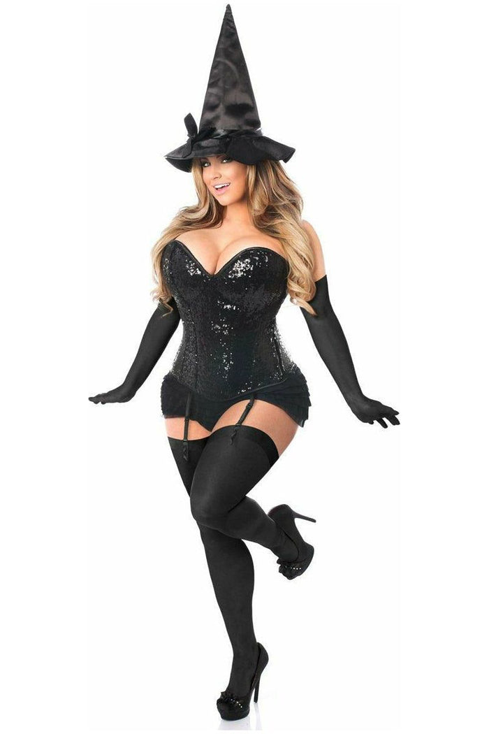 daisy beachwear Top Drawer 4 PC Sequin Witch Corset Costume