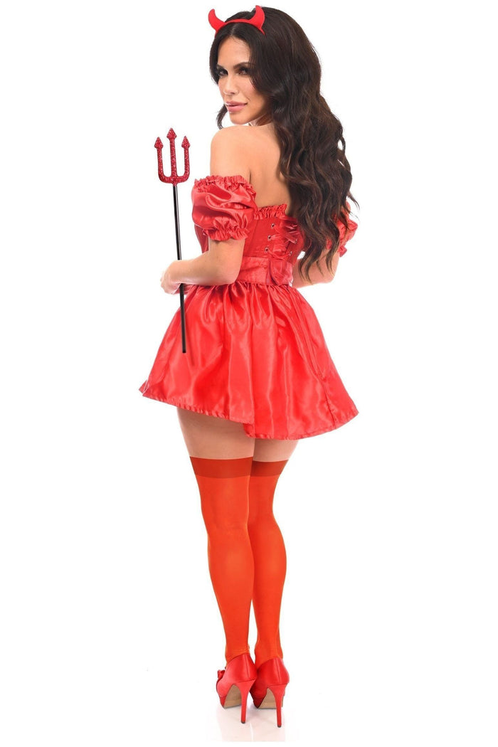 Daisy Beachwear Top Drawer 4 PC Sexy Devil Corset Costume
