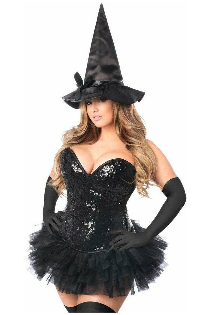 Daisy Beachwear Top Drawer 4 PC Sexy Witch Corset Costume