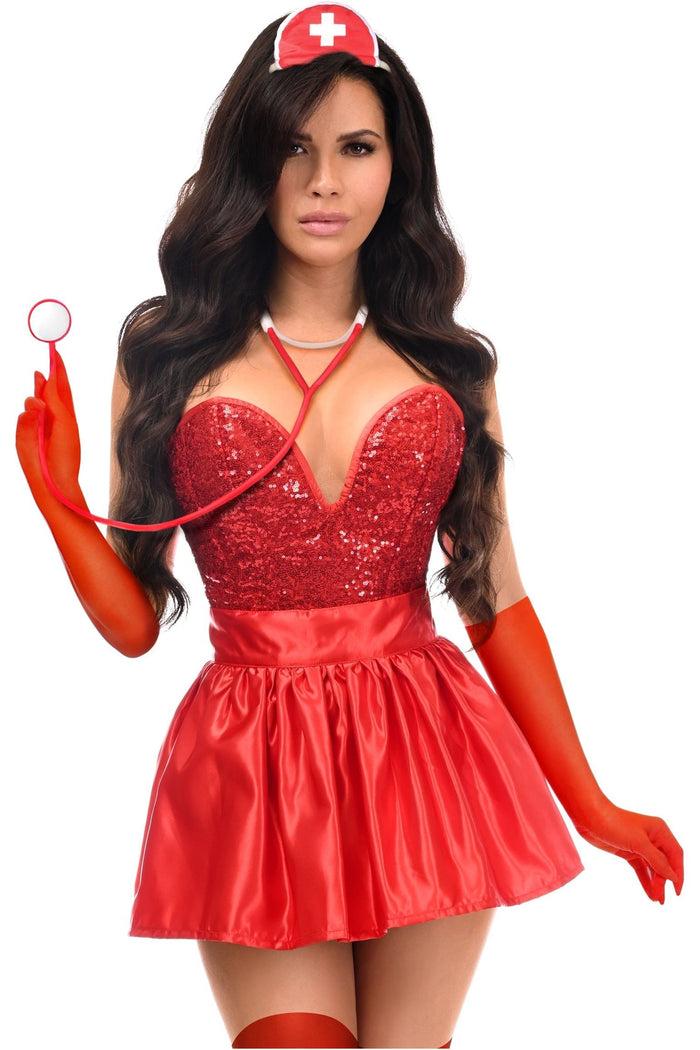 Daisy Beachwear Top Drawer 5 PC Premium Nurse Corset Costume