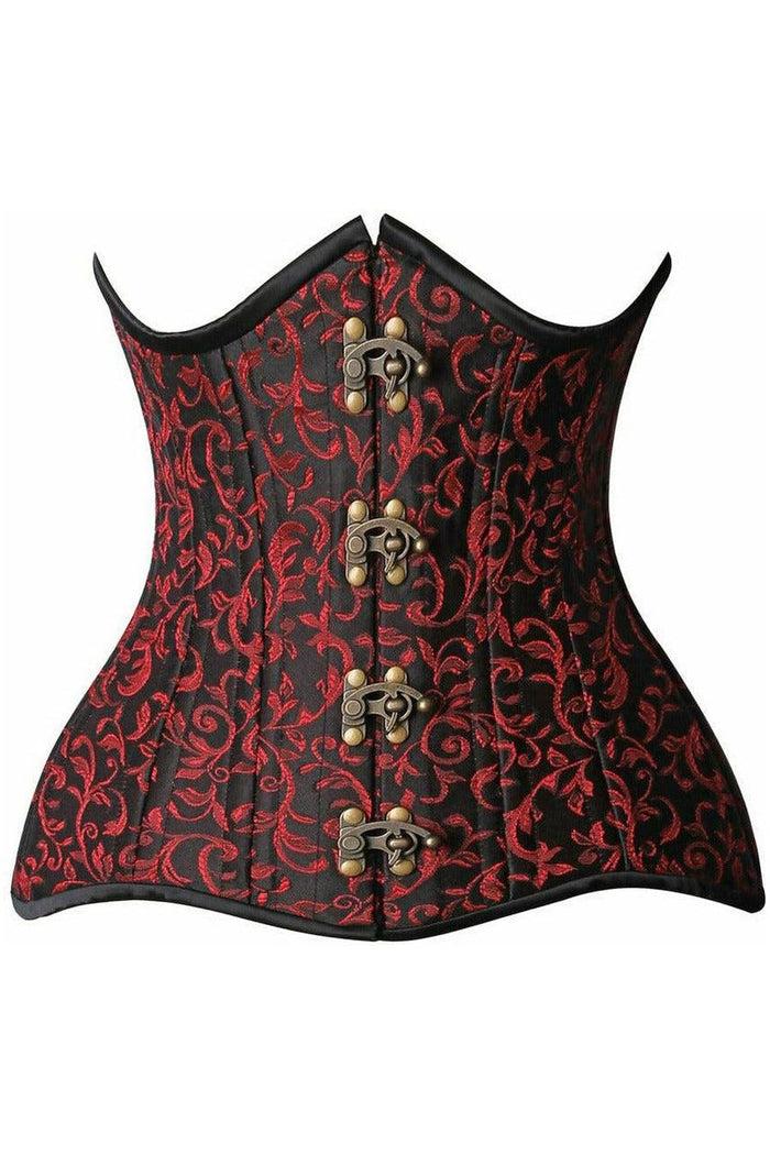 daisy beachwear Top Drawer CURVY Brocade Double Steel Boned Under Bust Corset