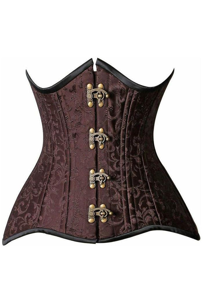 daisy beachwear Top Drawer CURVY Brocade Double Steel Boned Under Bust Corset