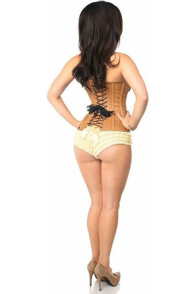 Daisy Beachwear Top Drawer Faux Leather Steel Boned Ren Faire Corset