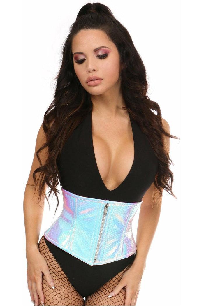 daisy beachwear Top Drawer Mermaid Holo Steel Boned Mini Cincher