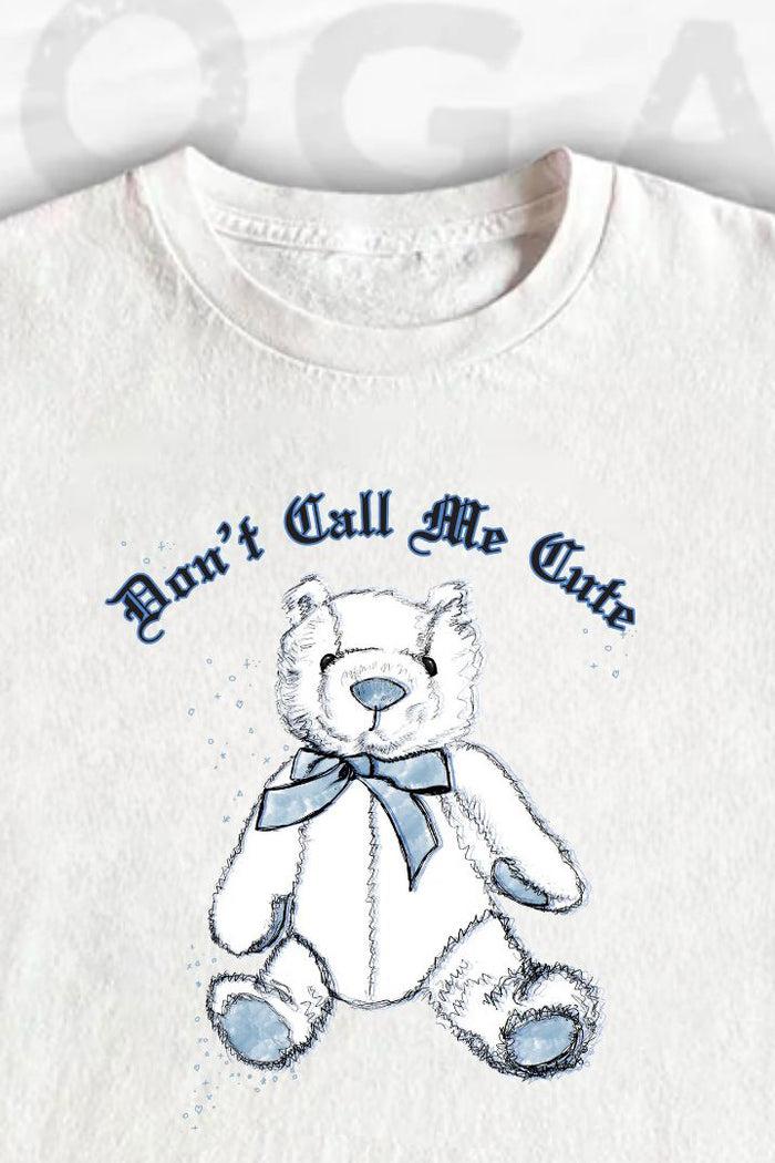 Daisy Street ANALOG HUG A BEAR DAY COLLECTION: DON'T CALL ME CUTE CROPPED T-SHIRT