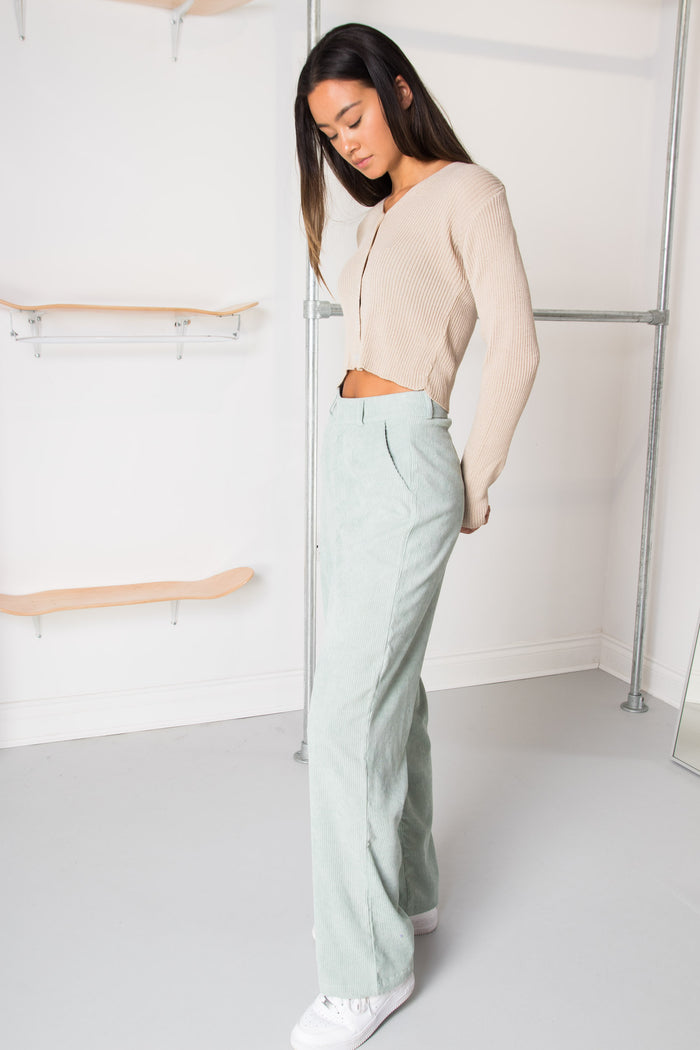 Daisy Street Daisy Street 90's Cropped Cardigan In Stone