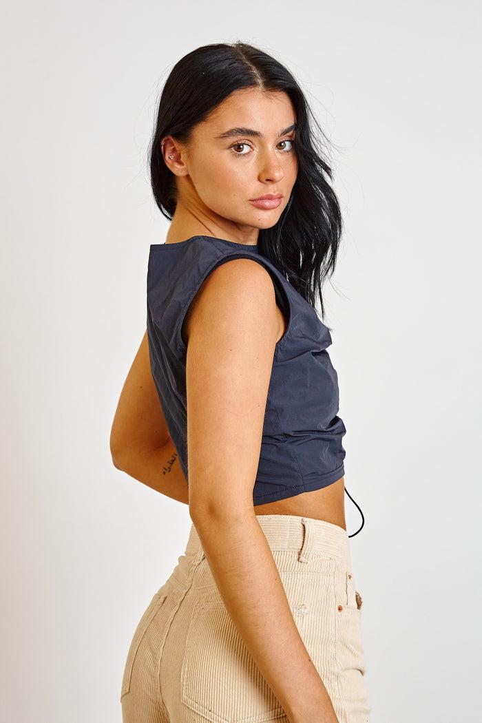 Daisy Street Daisy Street Asymmetric Ruched Crop Top