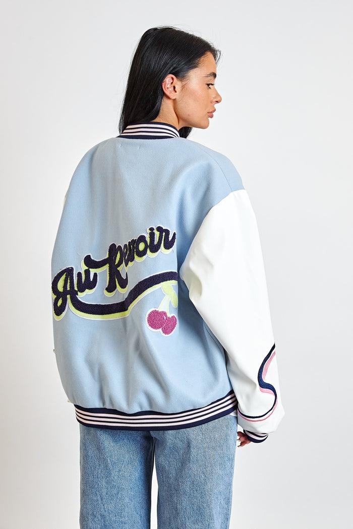 Daisy Street Daisy Street Au Revoir Bomber Jacket With Embroidery