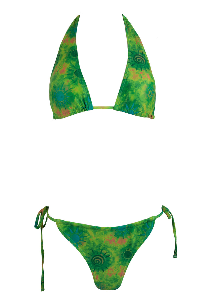 Daisy Street Daisy Street Batik Tie Dye Halter Neck Bikini Top