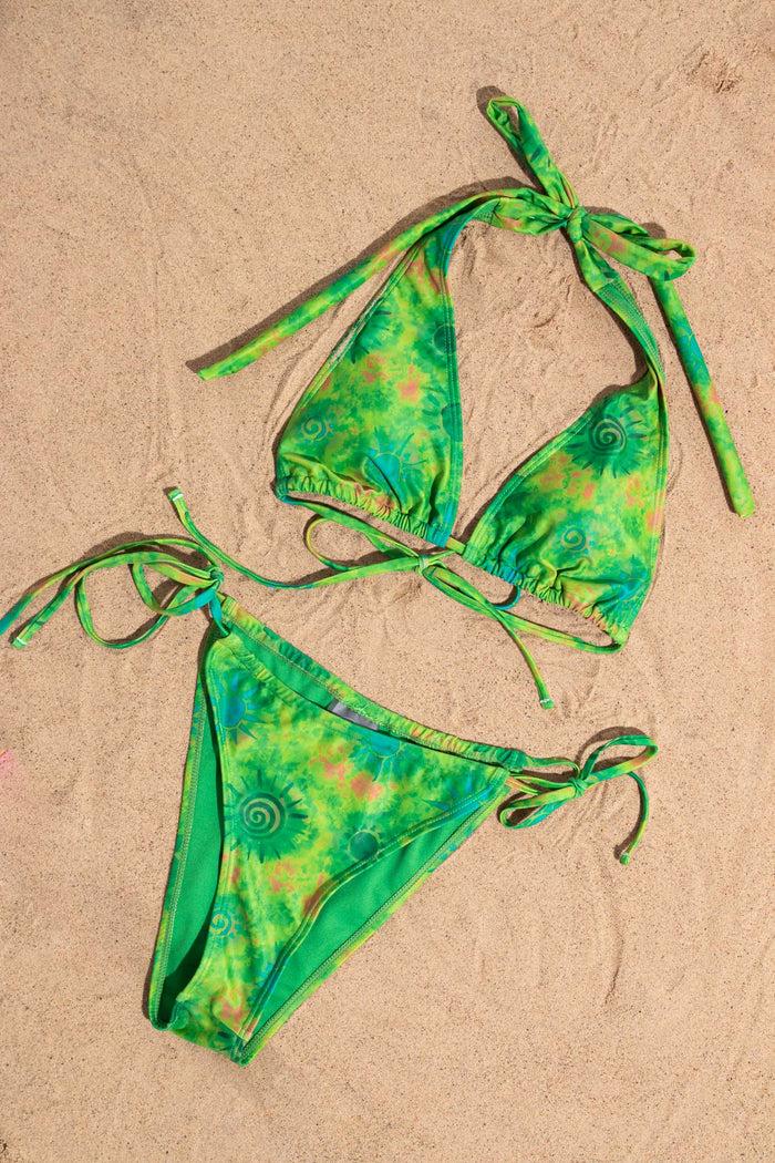 daisy street Daisy Street Batik Tie Dye Tie Side Bikini Bottoms