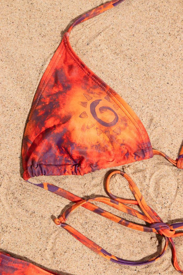 Daisy Street Daisy Street Batik Tie Dye Triangle Bikini Top