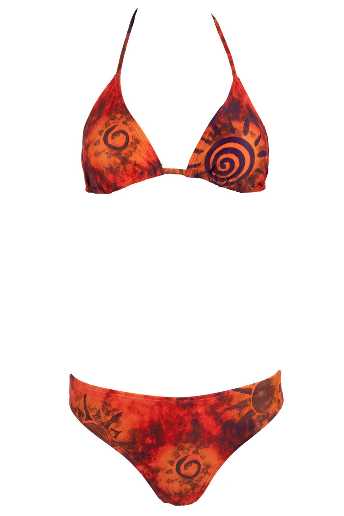 Daisy Street Daisy Street Batik Tie Dye Triangle Bikini Top