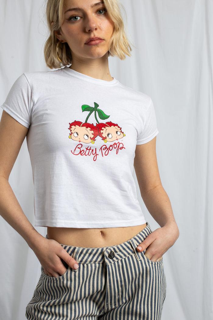 Daisy Street Daisy Street Betty Boop Cherry Baby Tee
