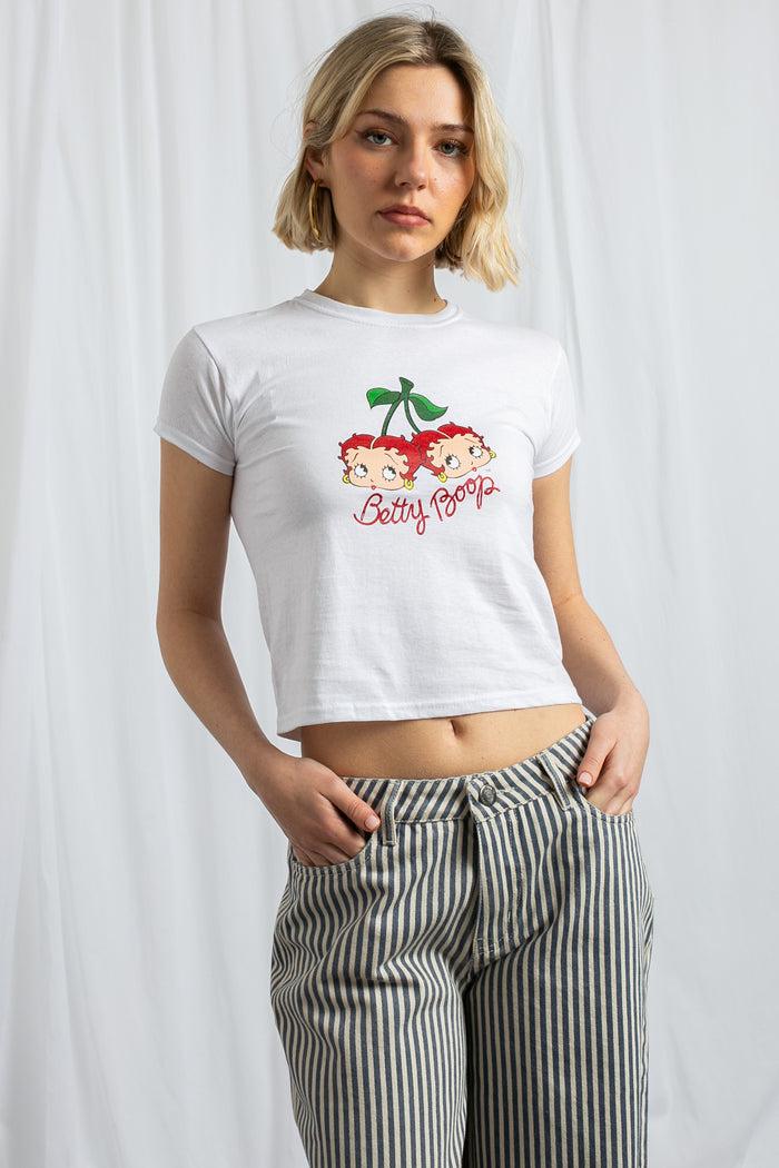 Daisy Street Daisy Street Betty Boop Cherry Baby Tee