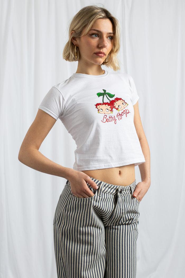 daisy street Daisy Street Betty Boop Cherry Baby Tee