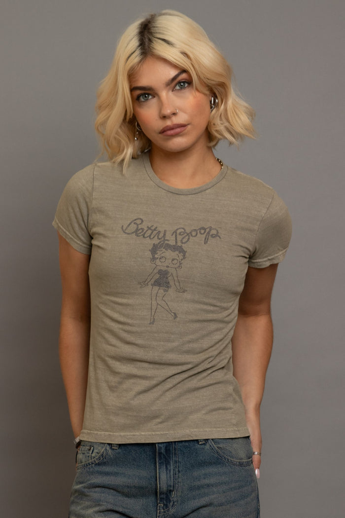 daisy street Daisy Street Betty Boop Washed Fitted Tee