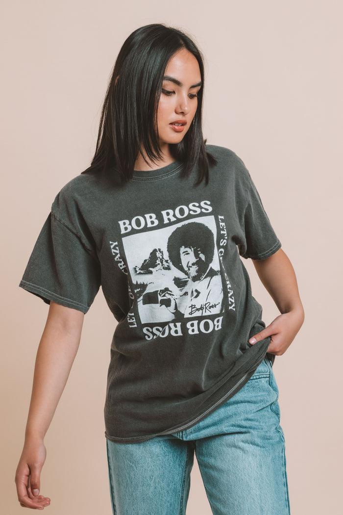 daisy street Daisy Street Bob Ross Let's Get Crazy Relaxed T-Shirt