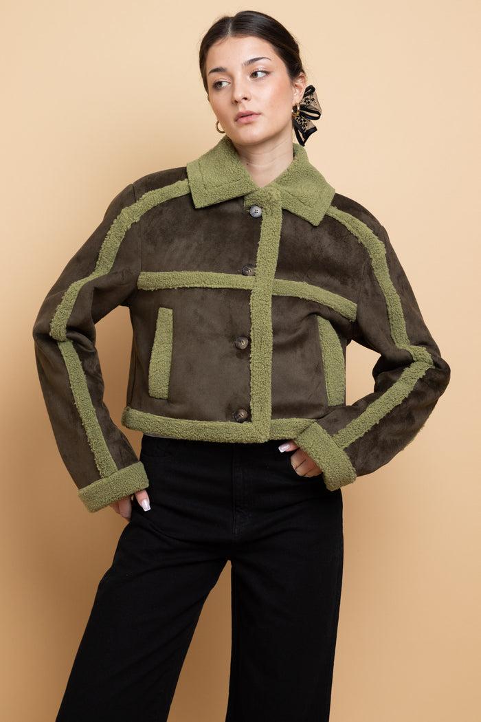 daisy street Daisy Street Borg Detail Cropped Jacket