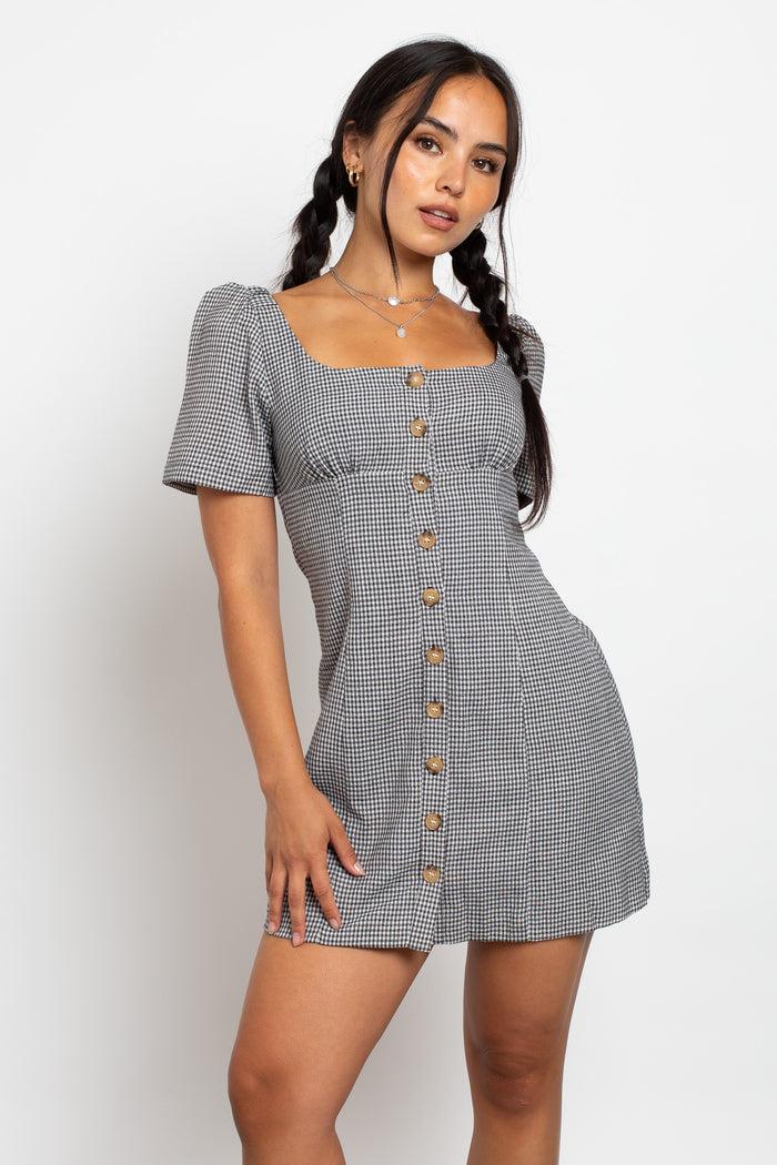 daisy street Daisy Street Button Front Milkmaid Dress