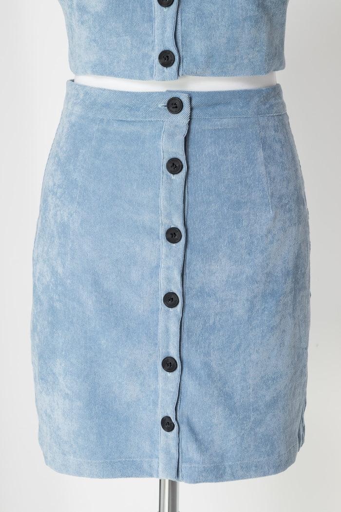Daisy Street Daisy Street Button Up Mini Skirt In Cord