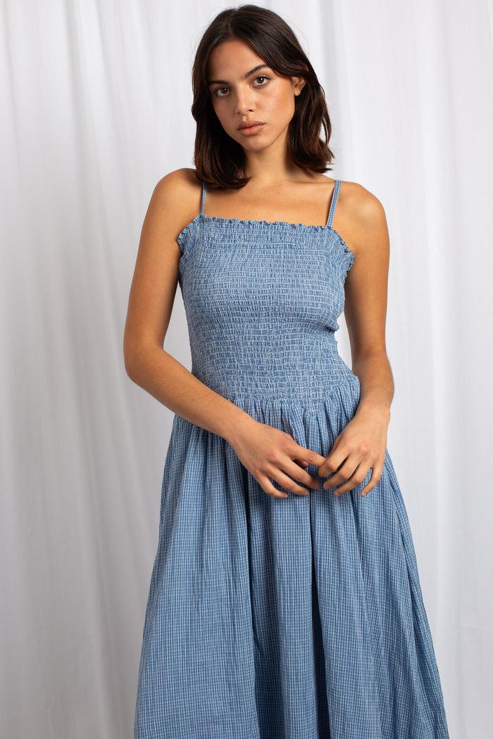 Daisy Street Daisy Street Check Drop Waist Detail Maxi Dress