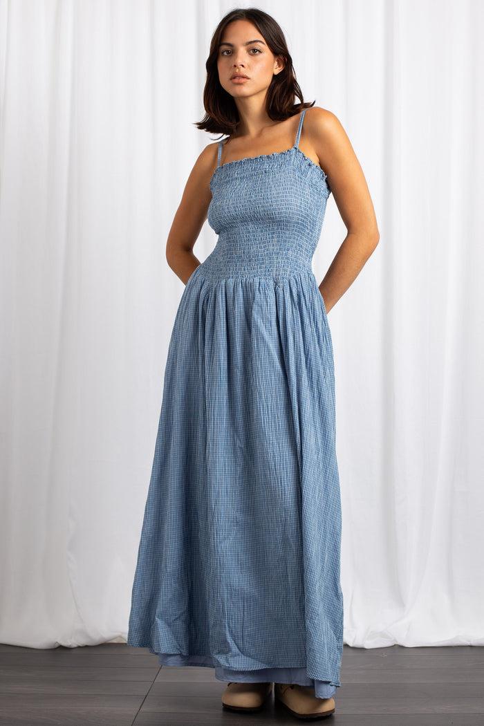 Daisy Street Daisy Street Check Drop Waist Detail Maxi Dress