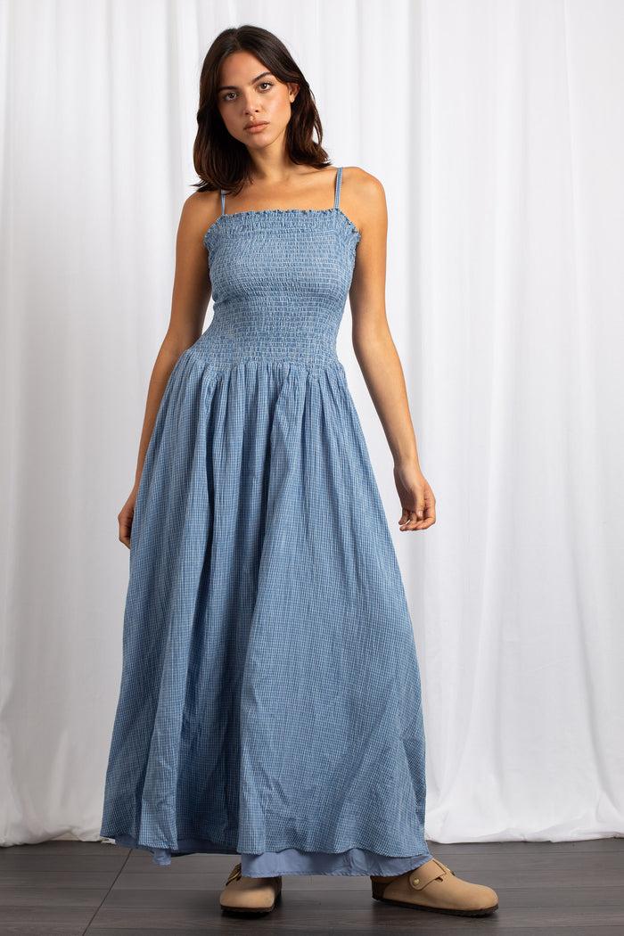 daisy street Daisy Street Check Drop Waist Detail Maxi Dress