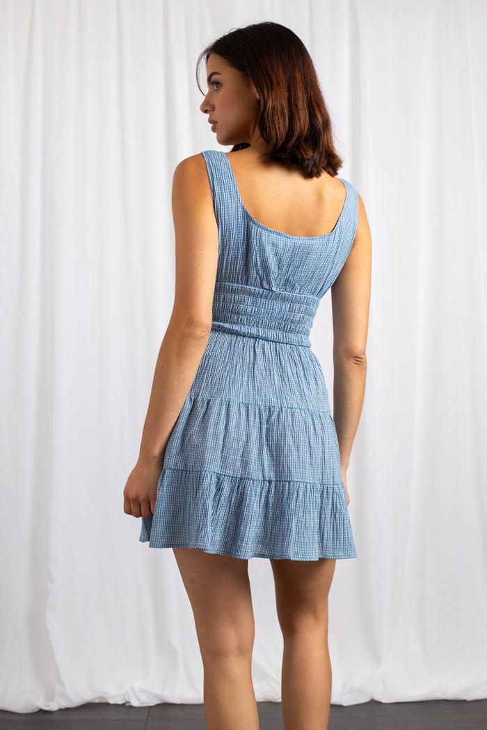 Daisy Street Daisy Street Check Mini Dress With Tiered Skirt