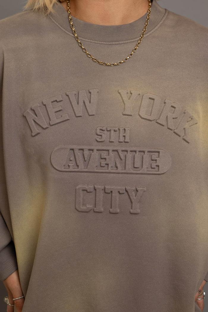 Daisy Street Daisy Street Crew Neck Sweat With Embossed Text
