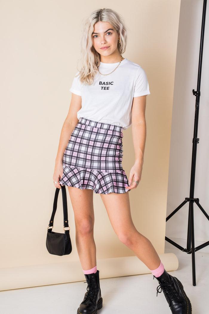 Daisy Street Daisy Street Cropped T-Shirt With Basic Tee Print