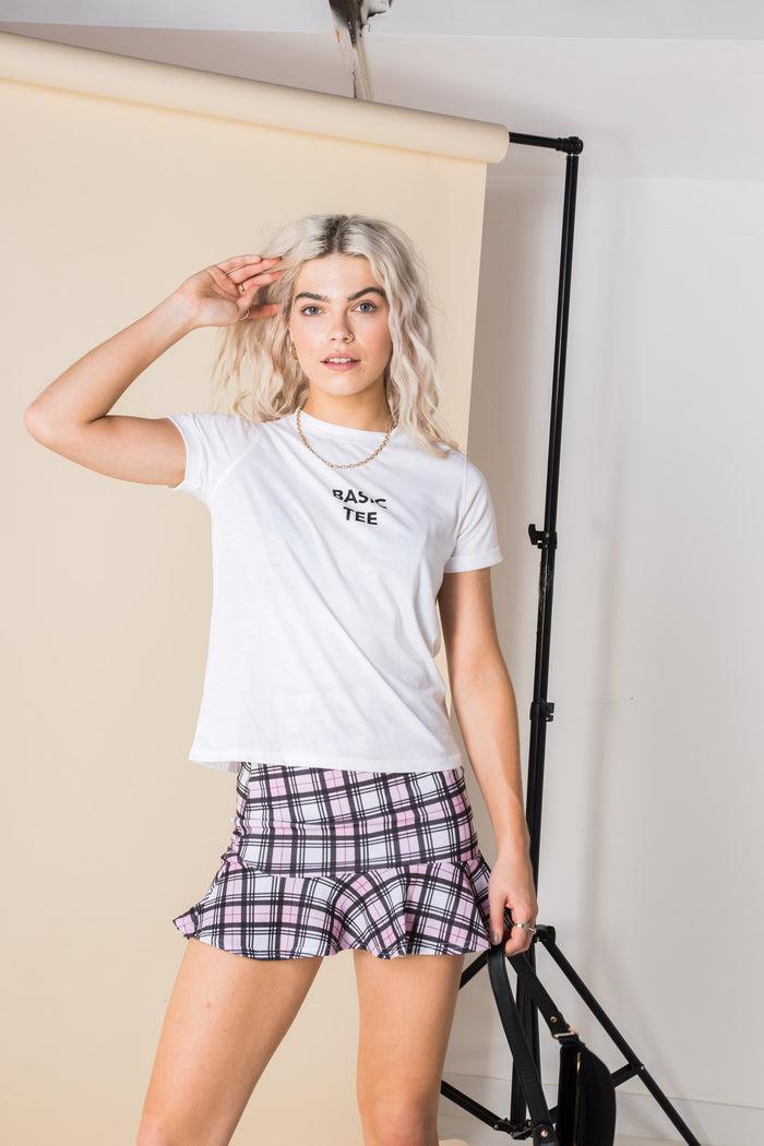 Daisy Street Daisy Street Cropped T-Shirt With Basic Tee Print