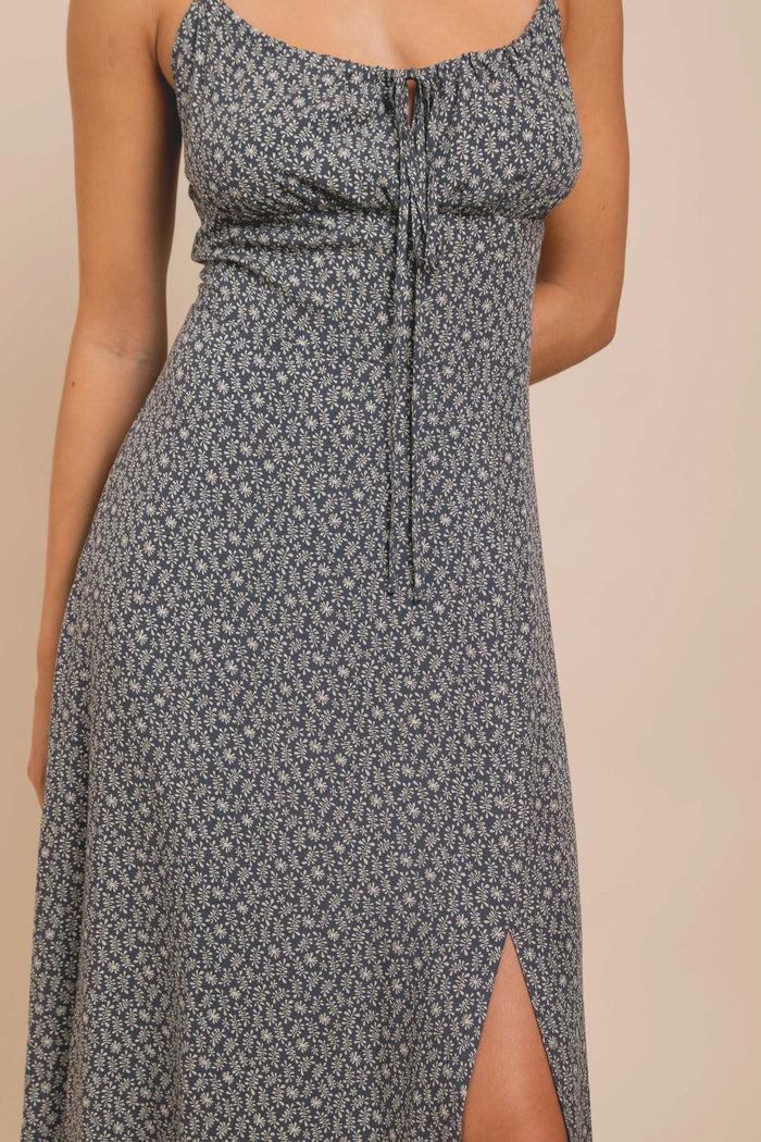 Daisy Street Daisy Street Cross Over Strap Ruched Bust Midi Dress With Split