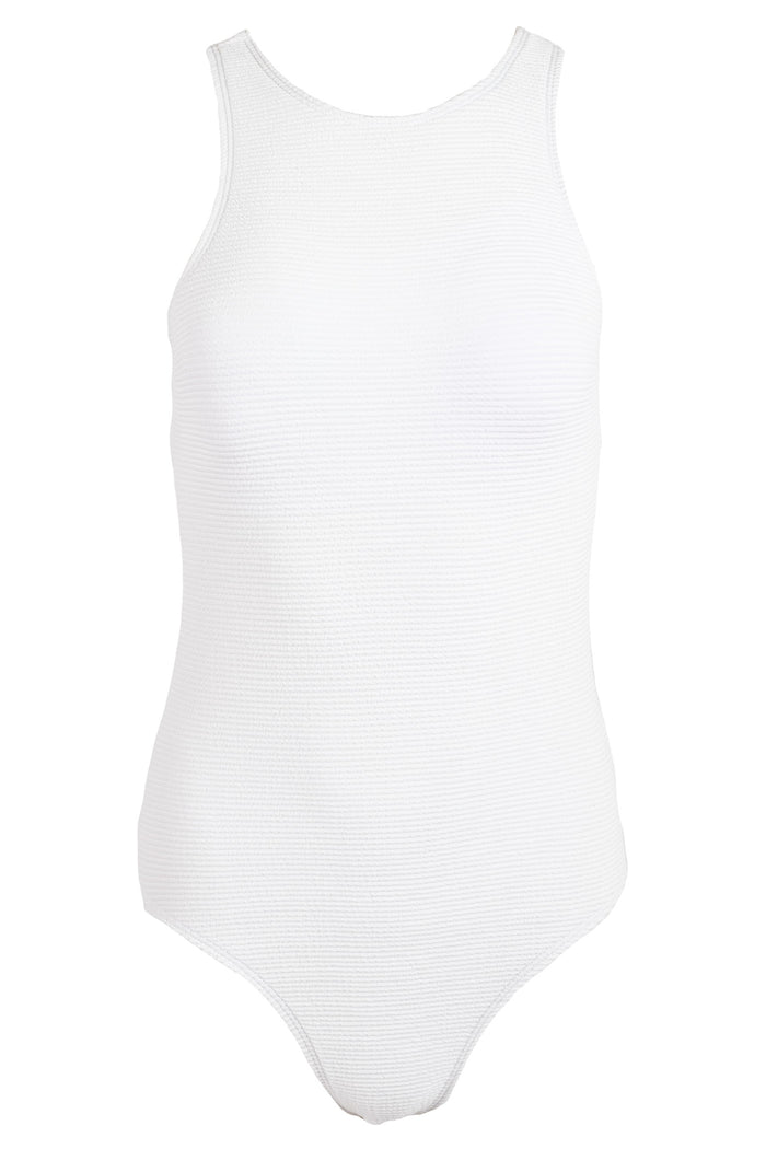 Daisy Street Daisy Street Cross Strap Cut Out Back Crinkle Swimsuit