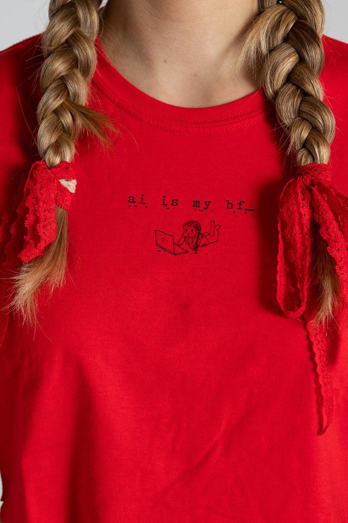 Daisy Street Daisy Street Ai Is My Bf Cropped Tee