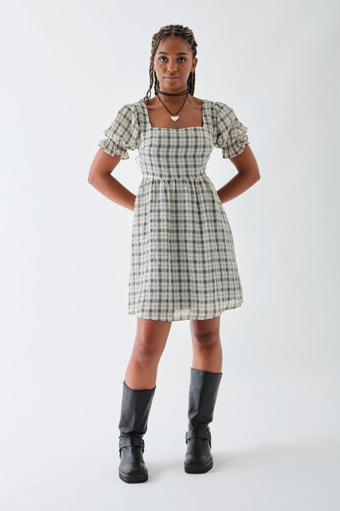 Daisy Street Daisy Street Check Smock Dress