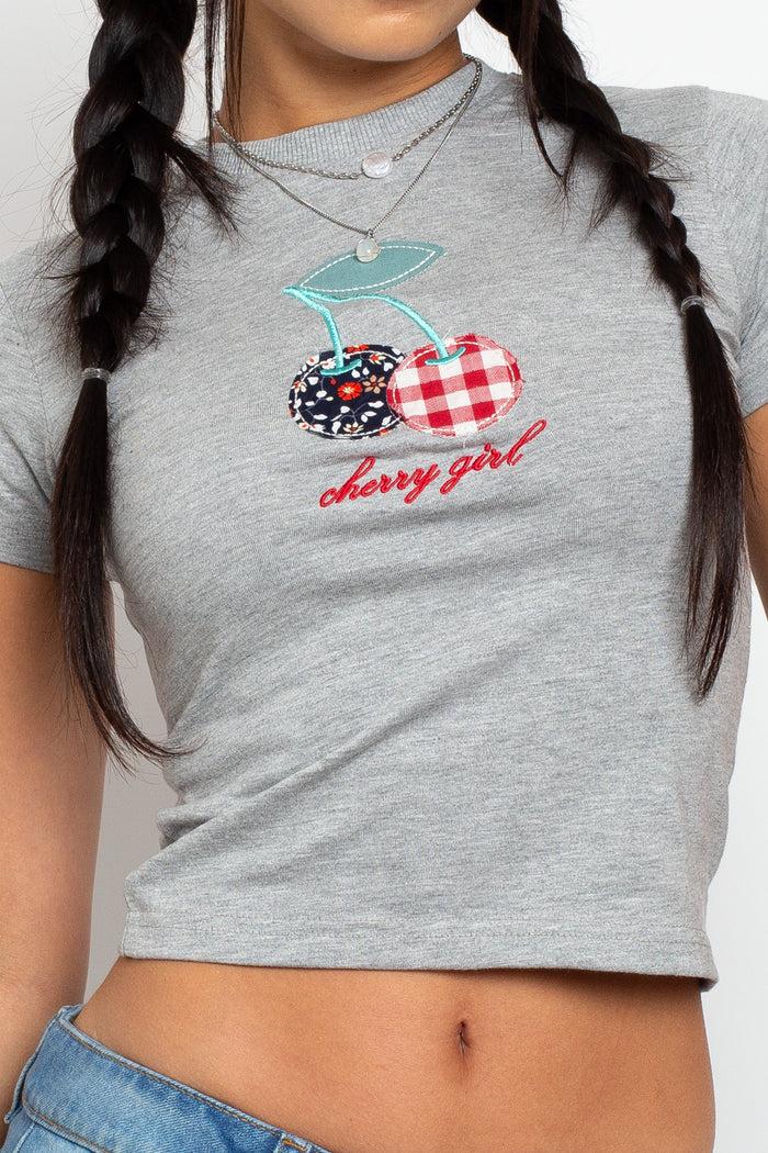 Daisy Street Daisy Street Cherry Baby Tee