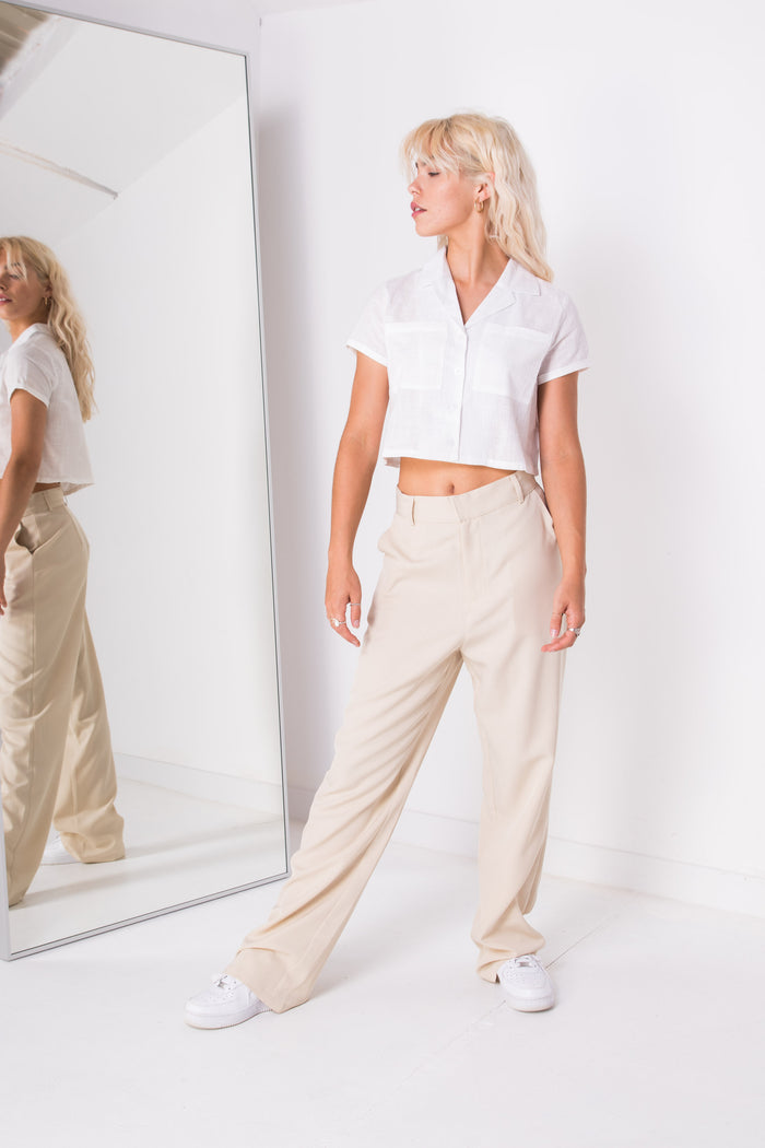 Daisy Street Daisy Street Crop Bowling Shirt