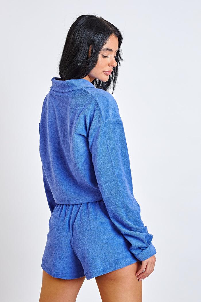 Daisy Street Daisy Street Cropped Towelling Shirt