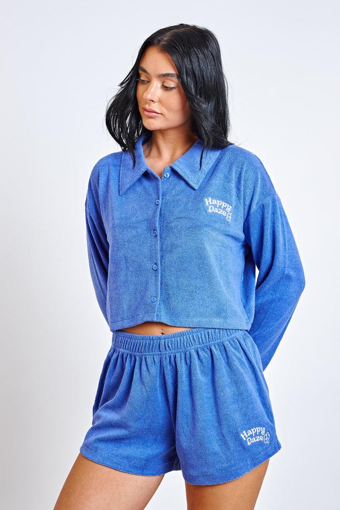 Daisy Street Daisy Street Cropped Towelling Shirt