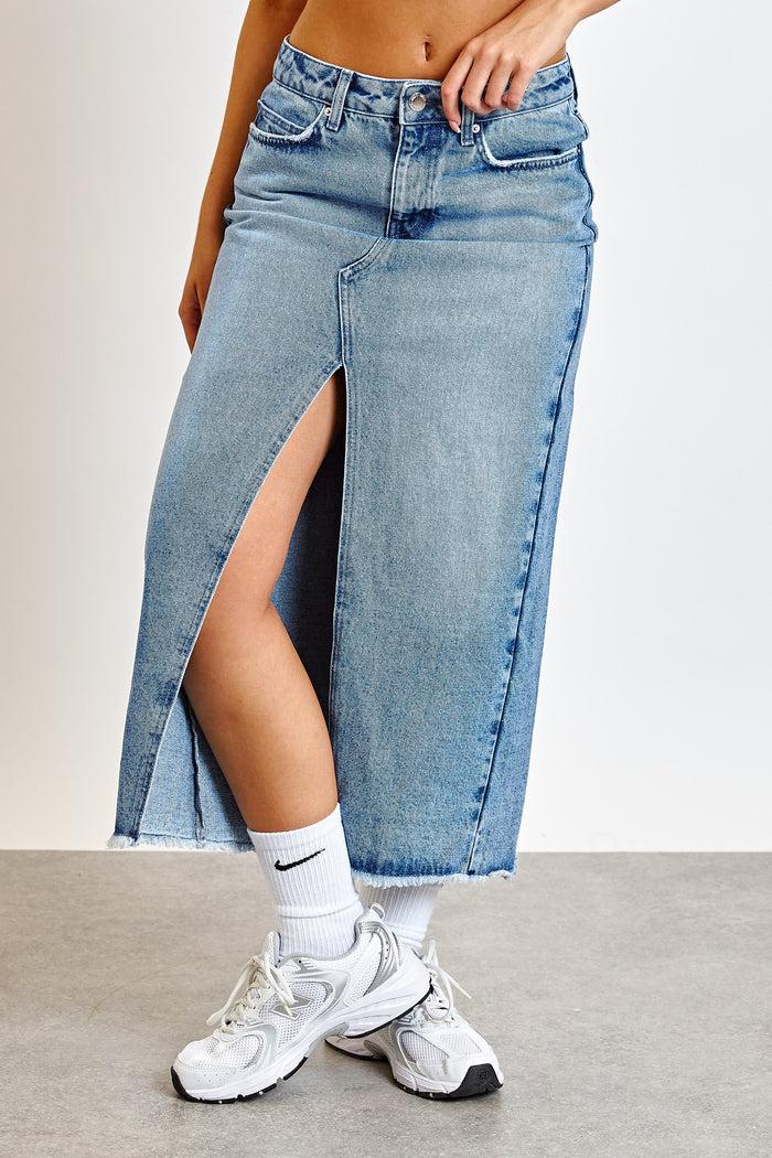 Daisy Street Daisy Street Denim Midi Skirt