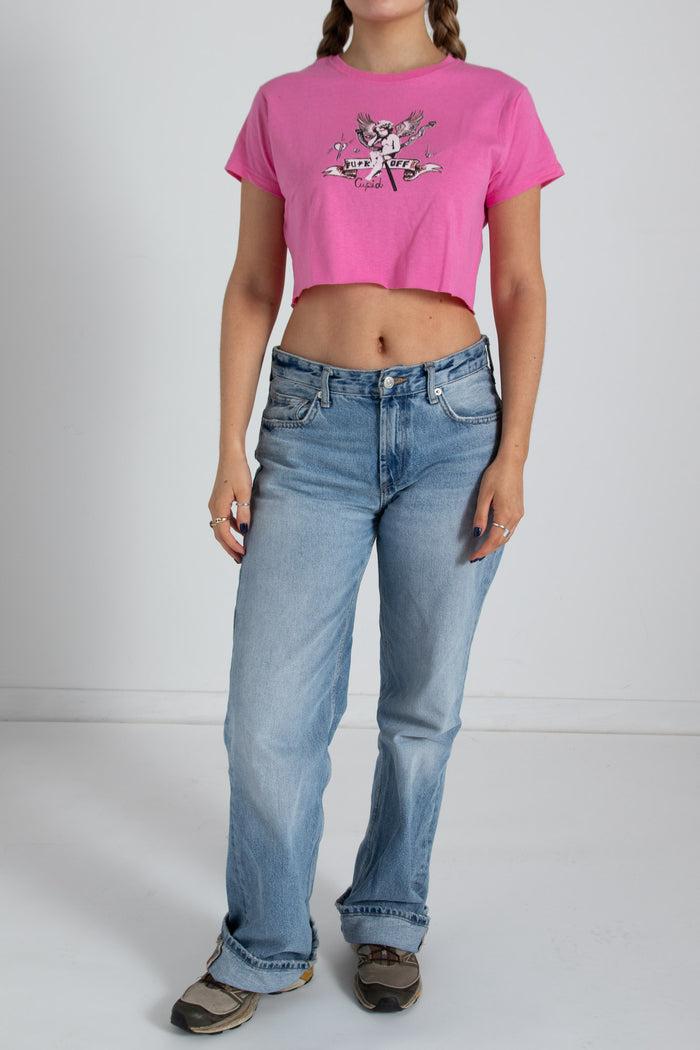 Daisy Street Daisy Street F*** Cupid Cropped Tee
