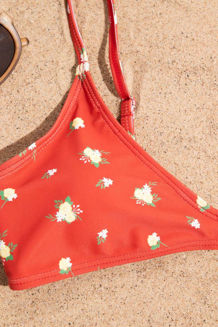 Daisy Street Daisy Street Floral V-Neck Bikini Top
