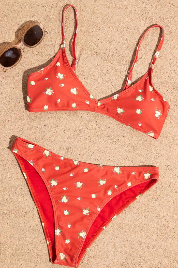 daisy street Daisy Street Floral V-Neck Bikini Top