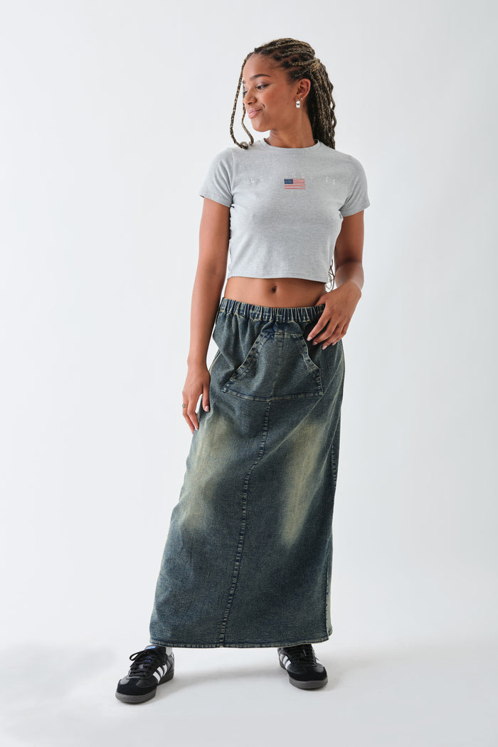 Daisy Street Daisy Street LA Cropped Baby Tee