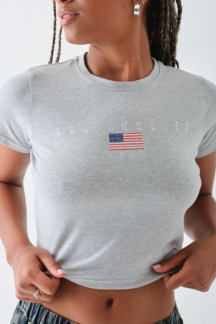 Daisy Street Daisy Street LA Cropped Baby Tee