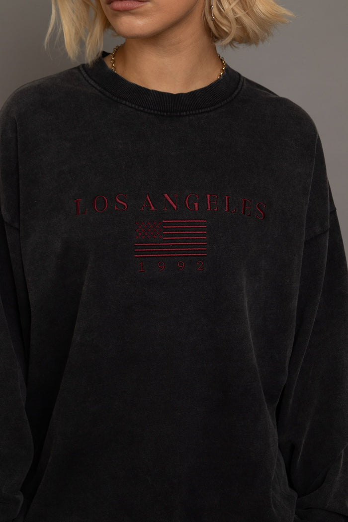 Daisy Street Daisy Street LA Embroidery Sweat