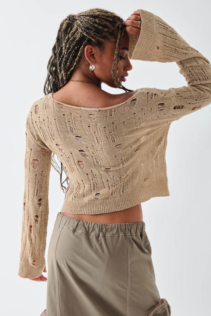 Daisy Street Daisy Street Ladder Knit Top