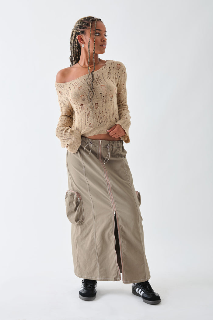 Daisy Street Daisy Street Ladder Knit Top