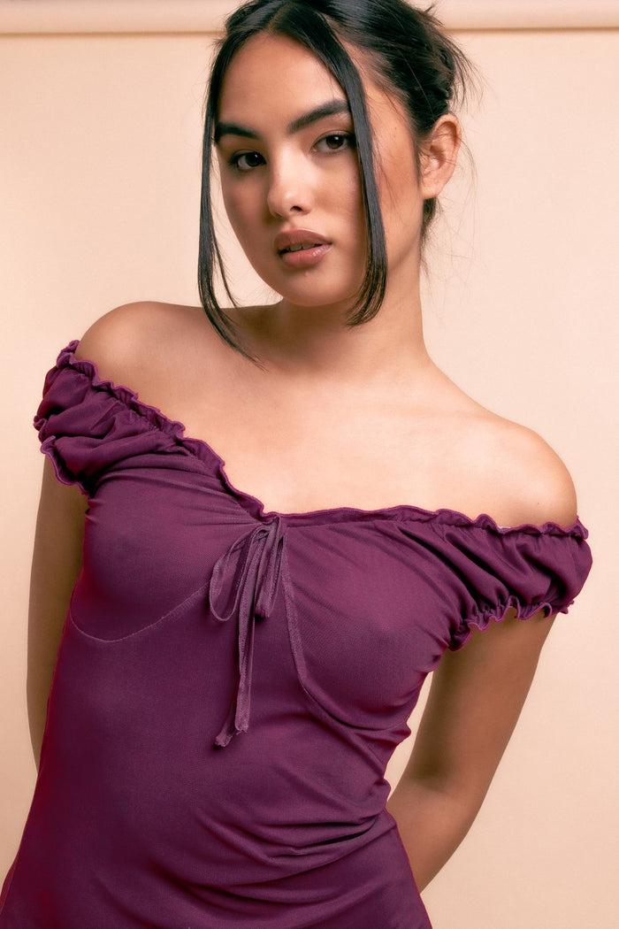 Daisy Street Daisy Street Meshed Ruched Mini Dress