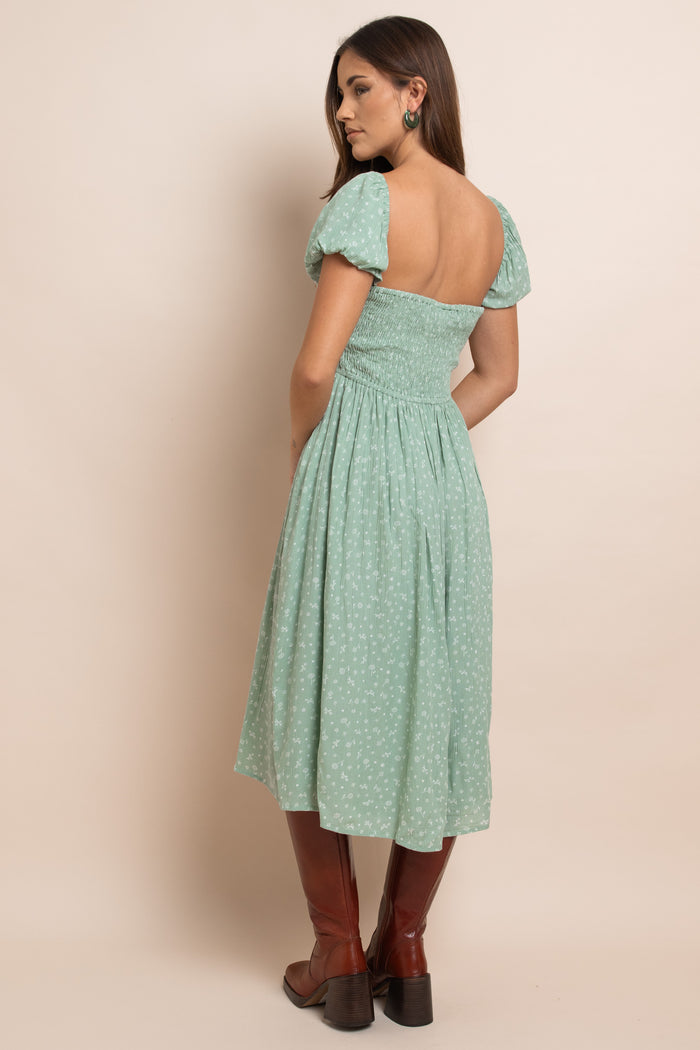 Daisy Street Daisy Street Midi Shirred Dress